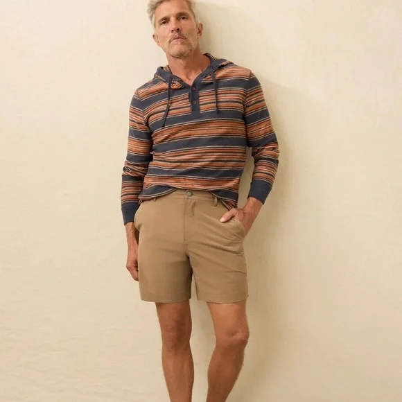EUC Faherty Island Brown All Day Shorts - Picture 4 of 14